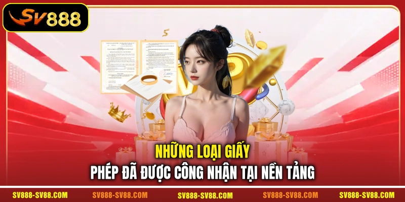 Những loại giấy phép đã được công nhận tại nền tảng